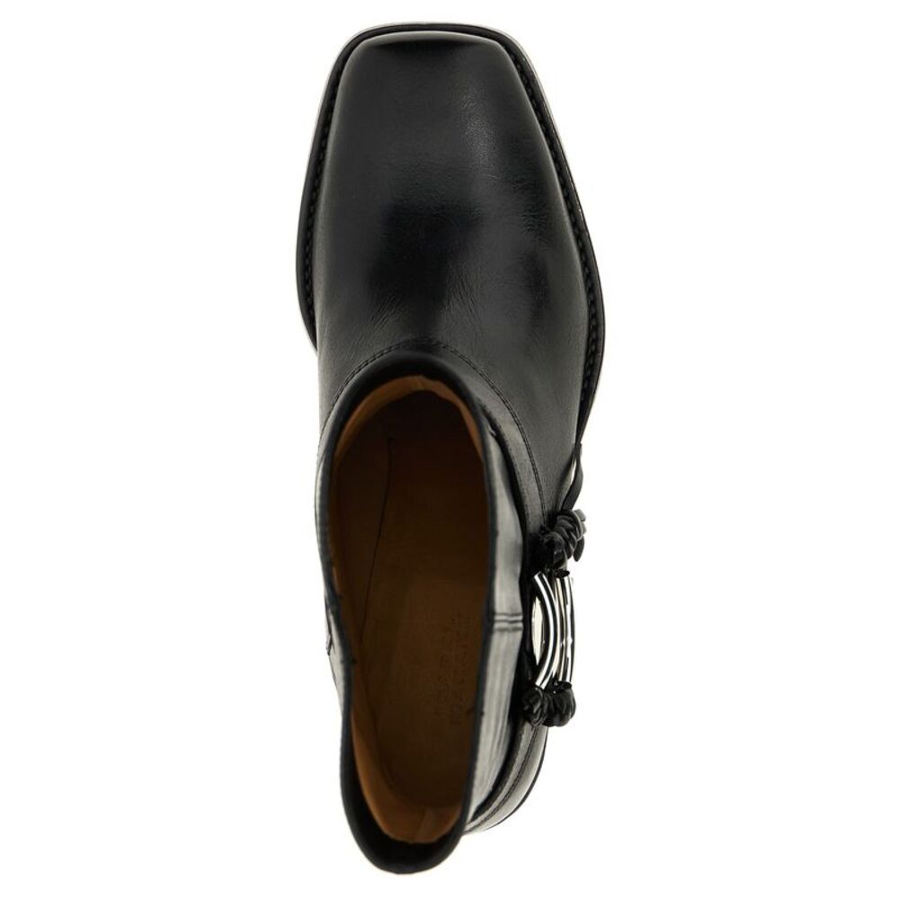 Isabel Marant Black Cowhide Chelsea Women's Boots - Picture 4 of 4